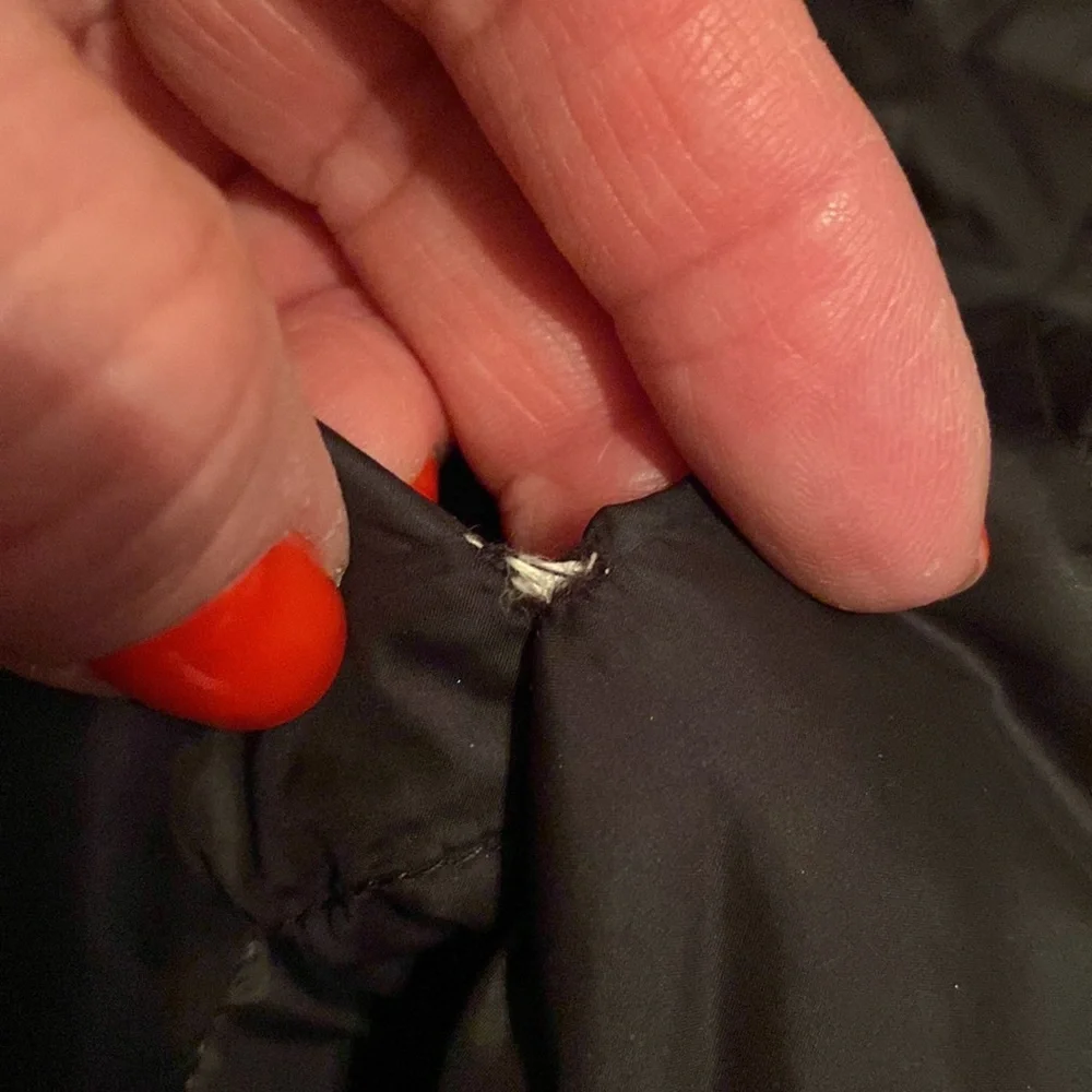 Lands End black/cream puffer jacket L - Picture 16 of 17